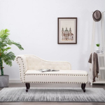 Senovinė chesterfield ku&scaron;etė, balta