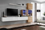 Sekcija Switch XIX, ąžuolo/baltos spalvos