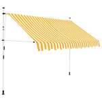Rankiniu būdu i&scaron;traukiama markizė vidaXL, oranžiniai/balti dryžiai, 300cm