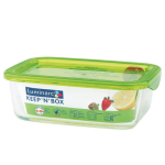 LUMINARC stačiakampis hermetinis indas su žaliu dangteliu Keep'n' Box, 760 ml