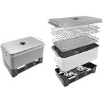 Lauko stalinė rūkykla daugiabučio balkonui ir namų terasai su natūralių medžio drožlių dūmais ir reguliuojamais gelio degikliais 49&times;27&times;27 cm 330006 Browin