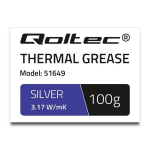 Termo pasta Pasta &scaron;ilumai laidi 3.17 w/m-k 100 g sidabrinė Qoltec