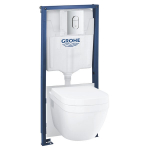 Grohe 4 in 1 potinkinis rėmas su EuroCeramic pakabinamu klozetu ir lėtaeigiu dangčiu