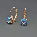 Auskarai moterims DiamondSky &bdquo;Glory (Light Sapphire Shimmer)&ldquo; su Swarovski kristalais