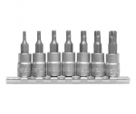 Įpresuotų antgalių rinkinys Torx su skylėmis 1/4" T10-T40 Yato (YT-0461), 7 vnt.