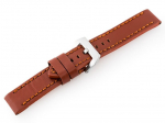 Oda laikrodžio dirželis W27 - PREMIUM - rudas - 20mm