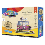 Miniatiūrinis namelis ant ratų "Happy Camper", su LED ap&scaron;vietimu, Colorino Hobby