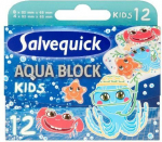 Pleistriukai vaikams Salvequick Plastry Aqua Block Kids 12 vnt.