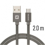 Swissten Textile SW-QU-MICR-USB-2.0-GR