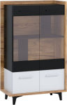 Vitrina Meblocross Box 12 2D, &scaron;viesiai ruda/balta