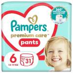 Sauskelnės-kelnaitės PAMPERS Premium Care Pants, Value Pack, 6 dydis, 31 vnt.