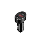 USAMS Ład. sam. 2xUSB C1 2,1A LED czarny|black CC45GC01 (US-CC045), Melna