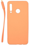 Evelatus Huawei P30 Lite Soft Touch Silicone Case with Strap Pink