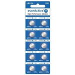 Baterijos everActive LR1154, LR44, AG13, 10 vnt.