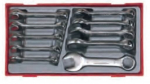 Teng Tools trumpų plok&scaron;čių-žiedinių raktų rinkinys, 10 vnt.