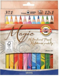 Pie&scaron;tukų kreidelės "Magic Trio" Koh-i-Noor 3408/13 12+1 spalvų