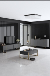 Svetainės baldų komplektas Kalune Design Luxe, juodas/auksinis