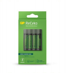 Universalus įkroviklis 4 AA/AAA baterijoms, NiMH, USB 5 V/1 A, su 4vnt akumuliatoriu AA 2600mAh