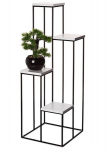 Modernus gėlių stovas, juodas/baltas, 110 cm