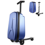 Mažas lagaminas su motoru Electric scooter, mėlynas
