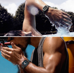 Apsaugokite dirželio dėklo apyrankę, skirtą Apple Watch 7 / 6 / 5 / 4 / 3 / 2 / SE (45 / 44 / 42 mm) dėklo &scaron;arvai laikrodžio dangtelis juodas / raudonas