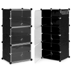 Modulinė batų spintelė ModernHome PJJSB0005, juoda