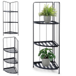 Metalinis kampinis gėlynas , 90 cm juodas