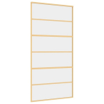 Stumdomos durys auksinės 102,5x205cm stiklas/aliuminis 155162