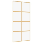 Stumdomos durys auksinės 102,5x205cm stiklas/aliuminis 155186