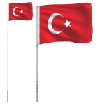 Turkijos vėliava su stiebu, 5,55 m