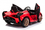 Vienvietis vaiki&scaron;kas elektromobilis Lamborghini Sian, raudonas