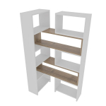 Knygų lentyna Kalune Design Poyraz 875ZNA4624, balta/ruda