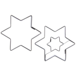Orion sausainių formelių rinkinys, 2 vnt., Sausainių formelių plienas žvaigždė 6,3 cm 2 vnt.