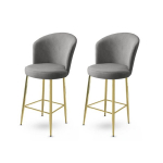 Baro kėdė (2 vienetai) Fora - Grey, Gold