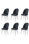 Kėdės rinkinys (6 vienetai) Ritim - Anthracite, White