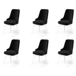Kėdės rinkinys (6 vienetai) Pare - Black, White