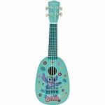 Ukulėlė Stitch, Apytiksliai 53cm, Medis, 6 nailono stygos, Pridedama instrukcija, Lexibook