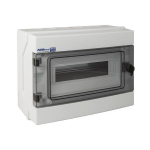 Pavir&scaron;inio montavimo skirstomasis skydas ip65 rh-12 (n+pe) 1x12, RH-12 (N+PE) 1x12 pavir&scaron;inio montavimo skirstomasis skydas IP65