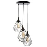 Metalinis kabelinis pakabukas - ATMOSPHERA - Kaore - Juodas - H 80 cm