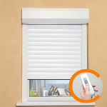 FRANCE COMBI Aluminum roller shutter - H 1,4 x W 1 m - Electric radio control - White