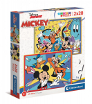 Dėlionės SuperKolor Mickey Clementoni, 24791, 2x20 d.