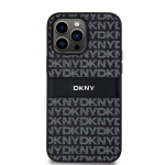 iPhone 14 Pro dėklas - DKNY - Odos Mono Stripe - Juodas - Kietas dėklas - Eleganti&scaron;kas ir Apsaugantis