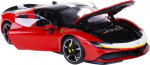 Ferrari Sf90 Stradale model metalowy Bburago 1:18 raudonas