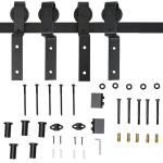 200 cm Stumdomųjų durų pilnas komplektas: stumdomųjų durų furnitūra, bėgiai, sistema medinėms stumdomosioms durims