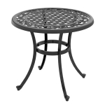 Metalinis sodo staliukas su aliuminio rėmu 60 x 60 x 53 cm