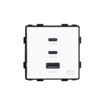 Greito krovimo rozetė su USB+C+C jungtimis Feelspot, 65 W, balta