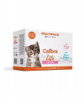 Calibra Cat Life Pouch Kitten Multipack jauniems kačiukams su kalakutiena ir la&scaron;i&scaron;a, 12x85 g