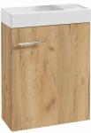 Vonios spintelė su praustuvu, 50x23x70 cm, ruda, 50x70 cm