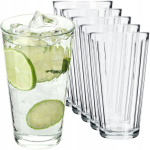 6 vnt. stiklinės 360 ml gėrimams, sultims, kokteiliams
