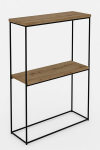 Stalas-konsolė ADRK Furniture Velo, rudas/juodas